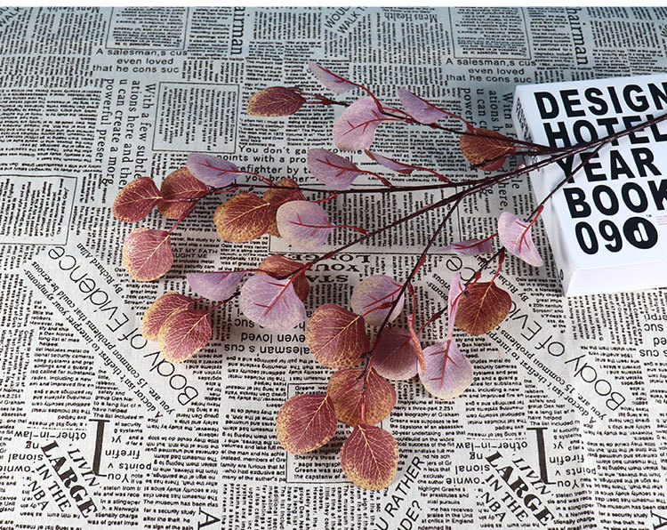 Spot Supply Simulation Apple Leaf Eucalyptus Leaf Wedding Flower Arrangement Leaf Material Wedding Hall Road Lead Ceiling Decoration Flower