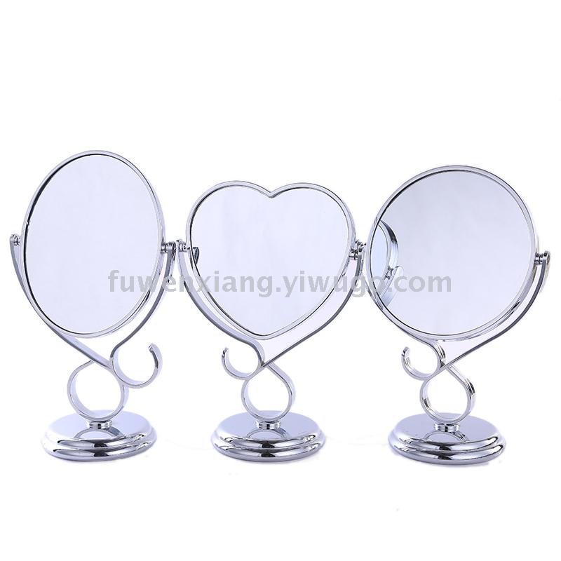 Mirror desktop home mirror high definition dressing mirror plating hook edge care mirror