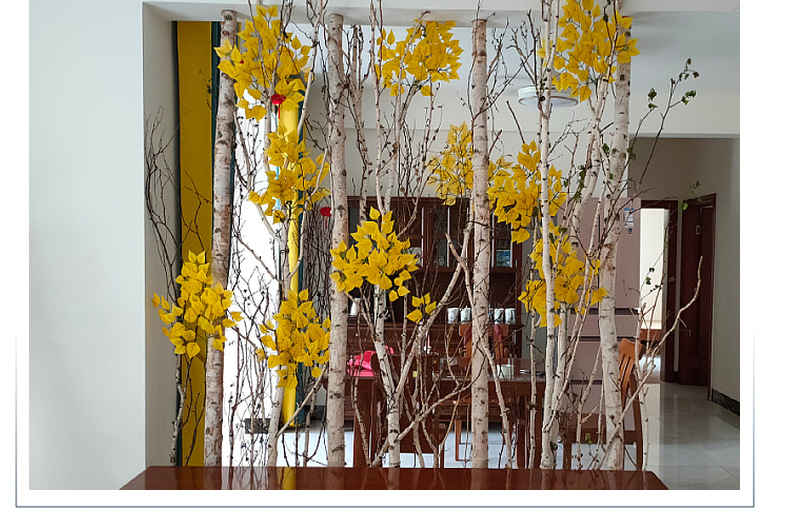 Natural Silver Birch Dried Decorative Log Birch Pole Hallway Subareas Screens Wedding Flower Stand Shape Dried Branches Art Gallery