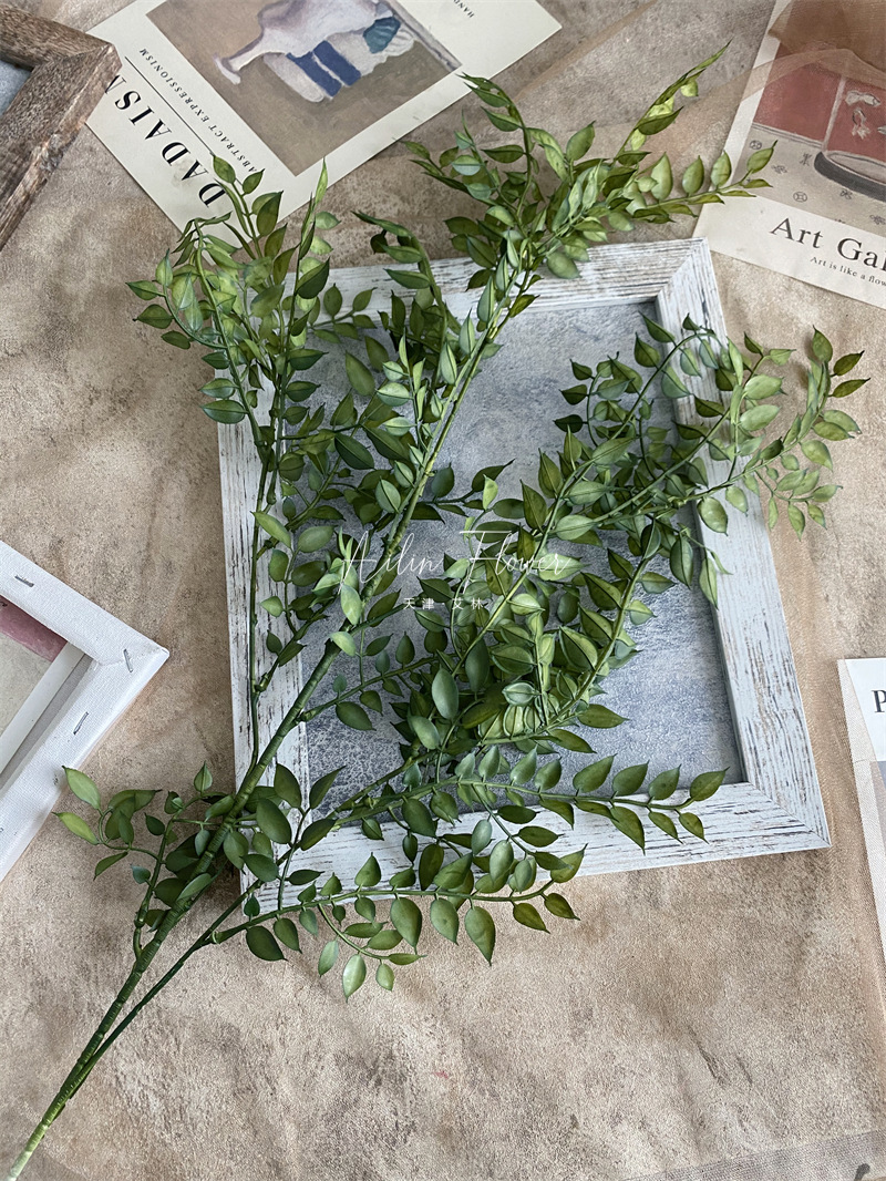 [Green Series ① Link] Spray Color Two-Color Wedding Flower Leaf Material Artificial Flower Mori Style Plastic Green Plant Embellishment