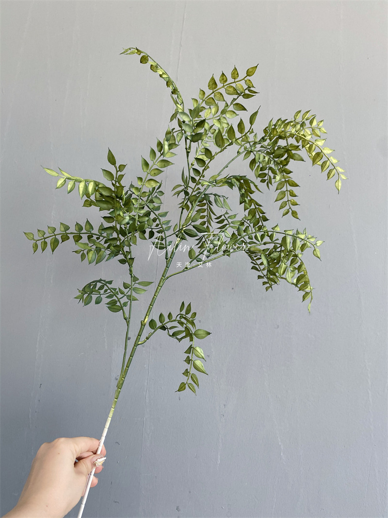 [Green Series ① Link] Spray Color Two-Color Wedding Flower Leaf Material Artificial Flower Mori Style Plastic Green Plant Embellishment