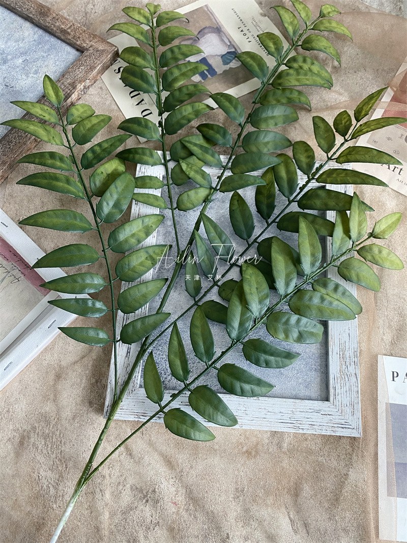 [Green Series ① Link] Spray Color Two-Color Wedding Flower Leaf Material Artificial Flower Mori Style Plastic Green Plant Embellishment