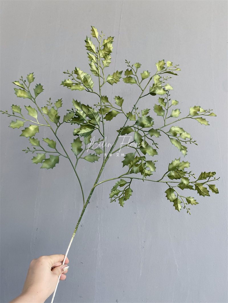 [Green Series ① Link] Spray Color Two-Color Wedding Flower Leaf Material Artificial Flower Mori Style Plastic Green Plant Embellishment