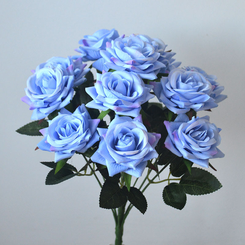 Cross-Border 12-Head Emulational Rose Flower Wedding Flower Decoration Artificial Flowers Home Living Room Ornament Fake Flower Foreign Trade Cross-Border 12-Head Emulational Rose Flower Wedding Flower Decoration Artificial Flowers Home Living Room Ornament Fake Flower Foreign Trade