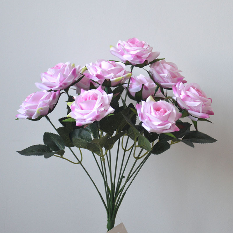 Cross-Border 12-Head Emulational Rose Flower Wedding Flower Decoration Artificial Flowers Home Living Room Ornament Fake Flower Foreign Trade Cross-Border 12-Head Emulational Rose Flower Wedding Flower Decoration Artificial Flowers Home Living Room Ornament Fake Flower Foreign Trade