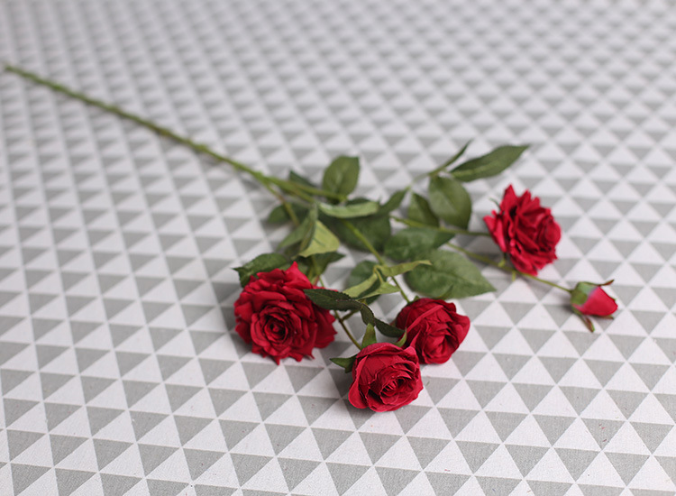 New Artificial 5-Corner Rose Multi-Layer Petals Silk Flower Home Hotel Floral Decorations Flower Decorations Wedding Flower Arrangement