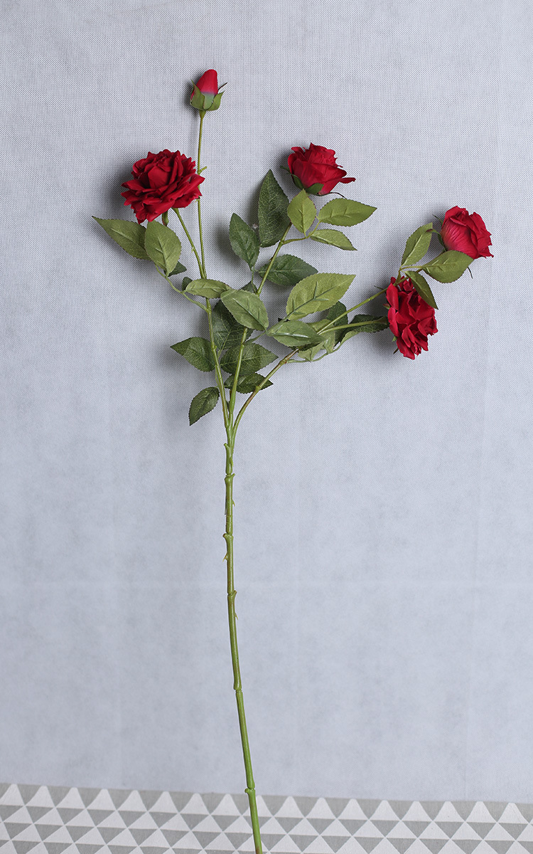New Artificial 5-Corner Rose Multi-Layer Petals Silk Flower Home Hotel Floral Decorations Flower Decorations Wedding Flower Arrangement