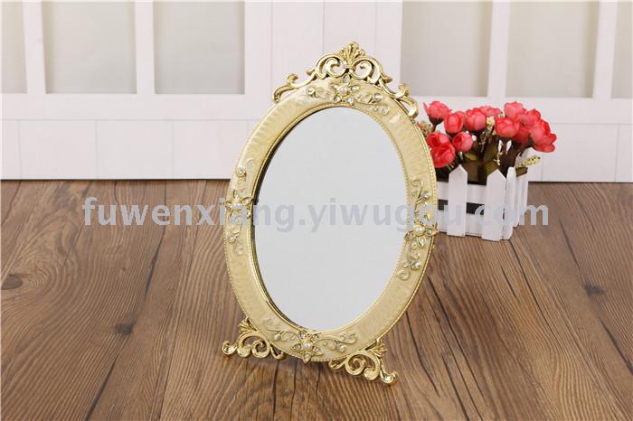 High definition mirror table top dressing mirror portable European dressing mirror marriage simple single mirror frame