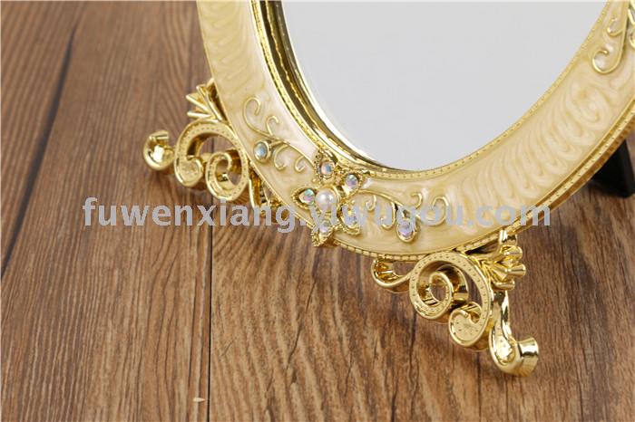 High definition mirror table top dressing mirror portable European dressing mirror marriage simple single mirror frame