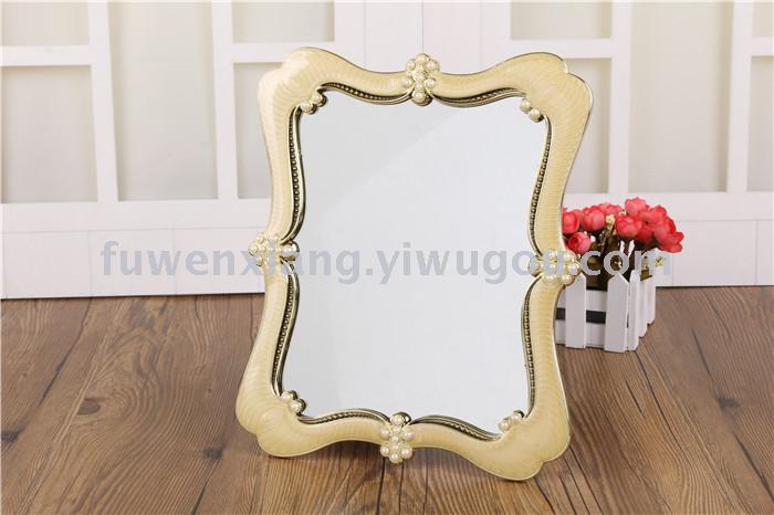 High definition mirror table top dressing mirror portable European dressing mirror marriage simple single mirror frame