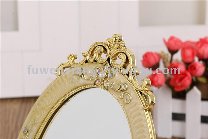 High definition mirror table top dressing mirror portable European dressing mirror marriage simple single mirror frame