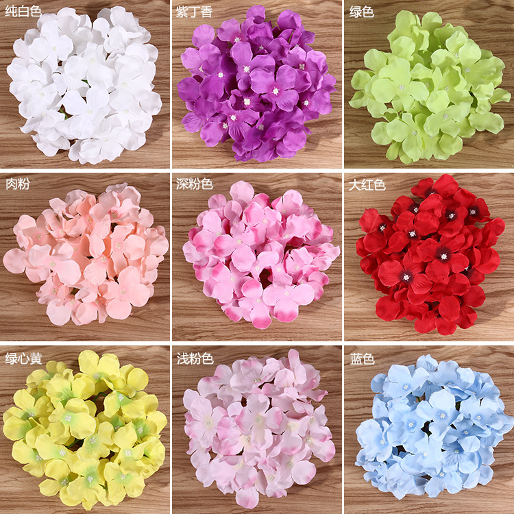 Artificial Flower Hydrangea Wedding Fake Silk Flower Wedding Flower Bouquet Headdress DIY Flower Shooting Props