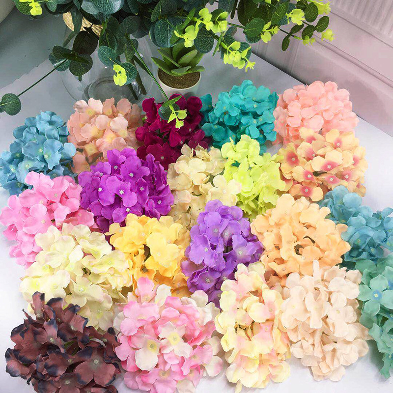 Artificial Flower Hydrangea Wedding Fake Silk Flower Wedding Flower Bouquet Headdress DIY Flower Shooting Props
