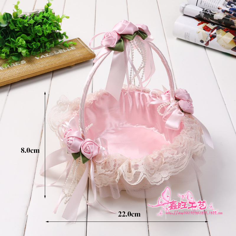 Wedding Flower Baskets Portable Rattan Woven Blue Flower Girl Sprinkling Flowers Storage Basket Portable Flower Basket Korean Petal Basket Wedding Flower Baskets Portable Rattan Woven Blue Flower Girl Sprinkling Flowers Storage Basket Portable Flower Basket Korean Petal Basket
