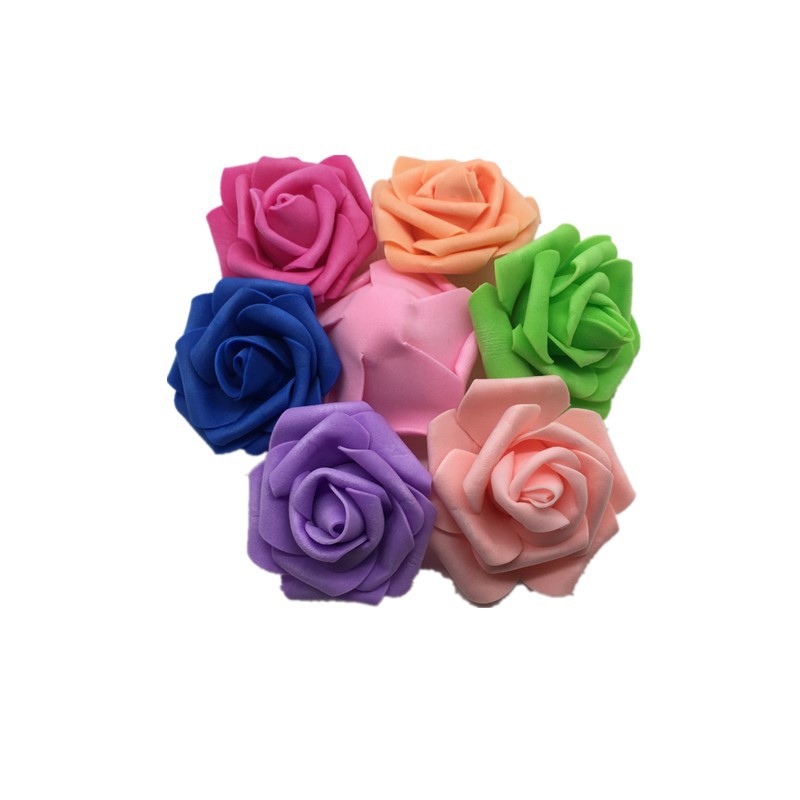 Artificial Foam PE Rose Perianth Bouquet Floral Ball Lighting Chain Production Accessories Wedding Flower Shop 6-7cm Roses