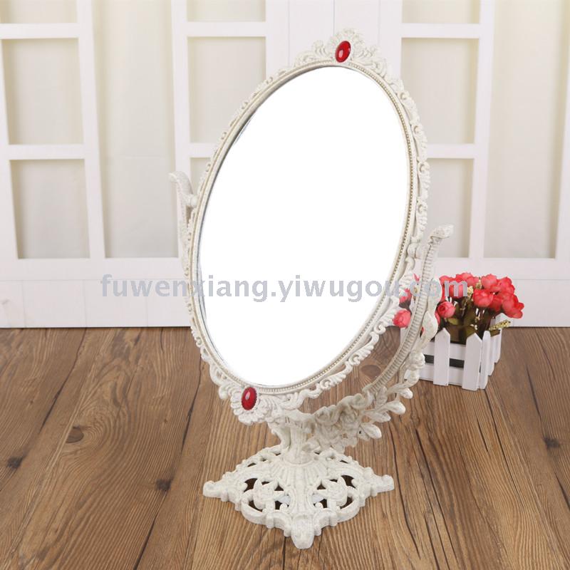 Retro retro table top dressing mirror double-sided mirror mirror mirror mirror