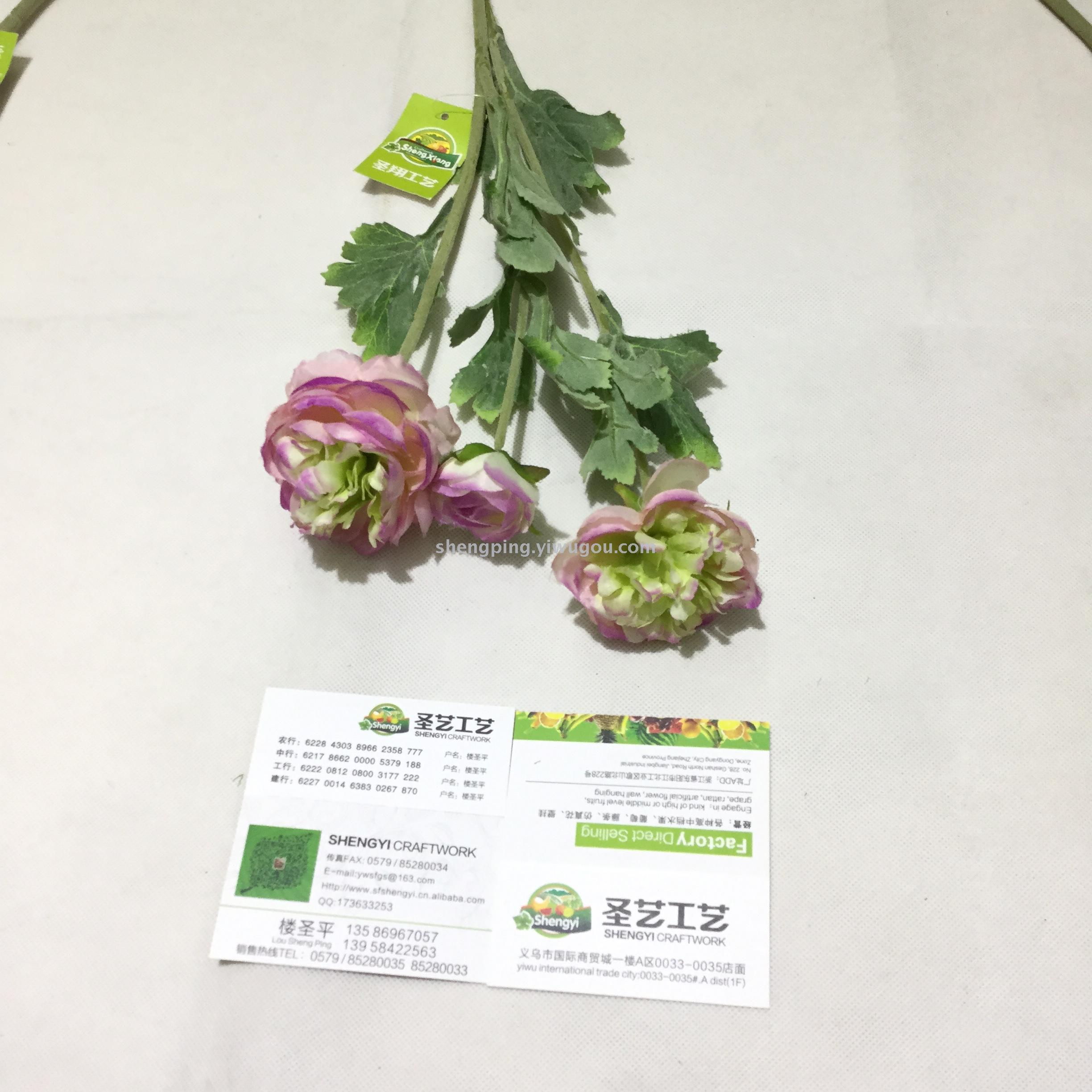 Simulation flower three head snow lotus false flower silk wedding flower arrangement decoration home decoration piece rural style