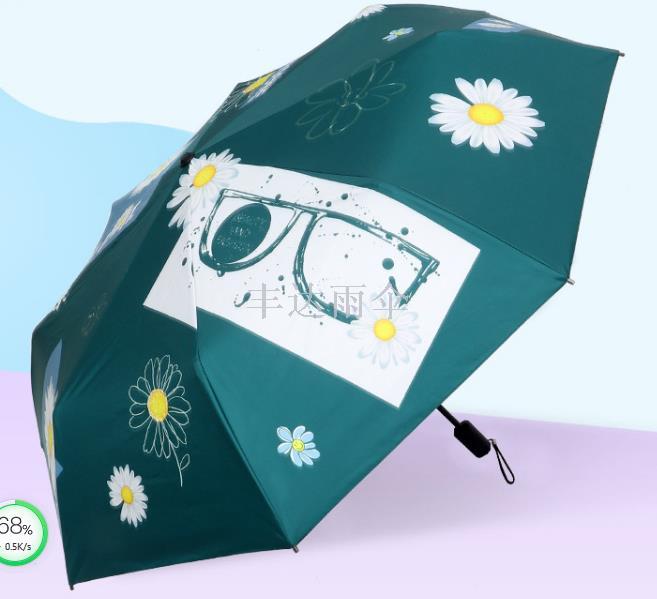 Direct sales of new manufacturers hot Sun umbrella Black Gum Sunny Rain Dual folding Sun Sun protection UV Umbrella
