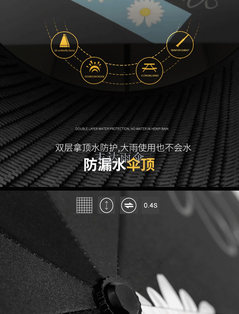 Direct sales of new manufacturers hot Sun umbrella Black Gum Sunny Rain Dual folding Sun Sun protection UV Umbrella