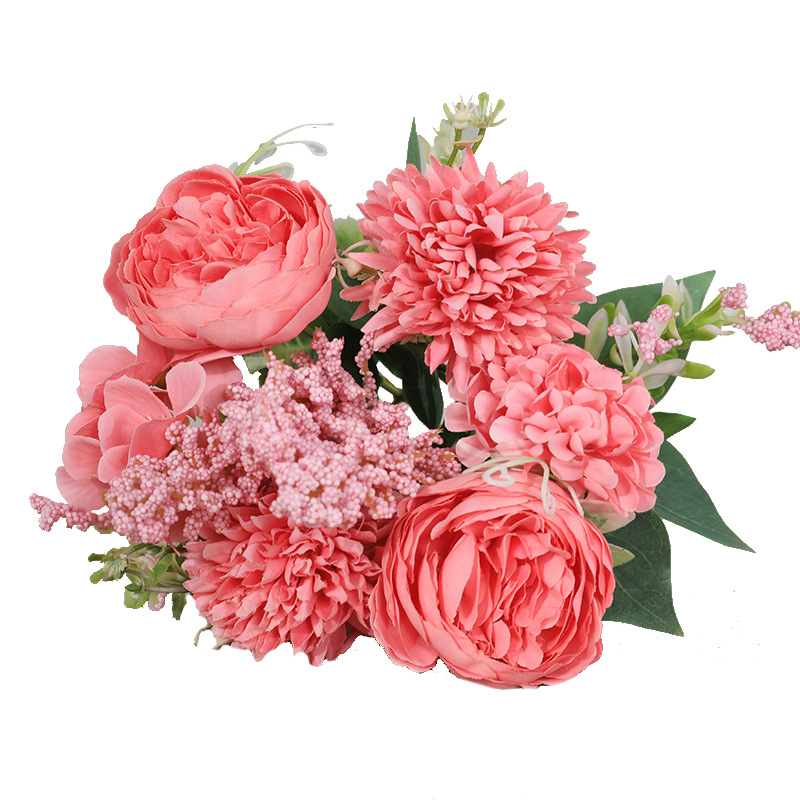 Wedding Flower Bouquet Bridal Bouquet Bunch of Artificial Flowers 7 Feili Roses Home Restaurant Decoration Decoration Fake Flowers