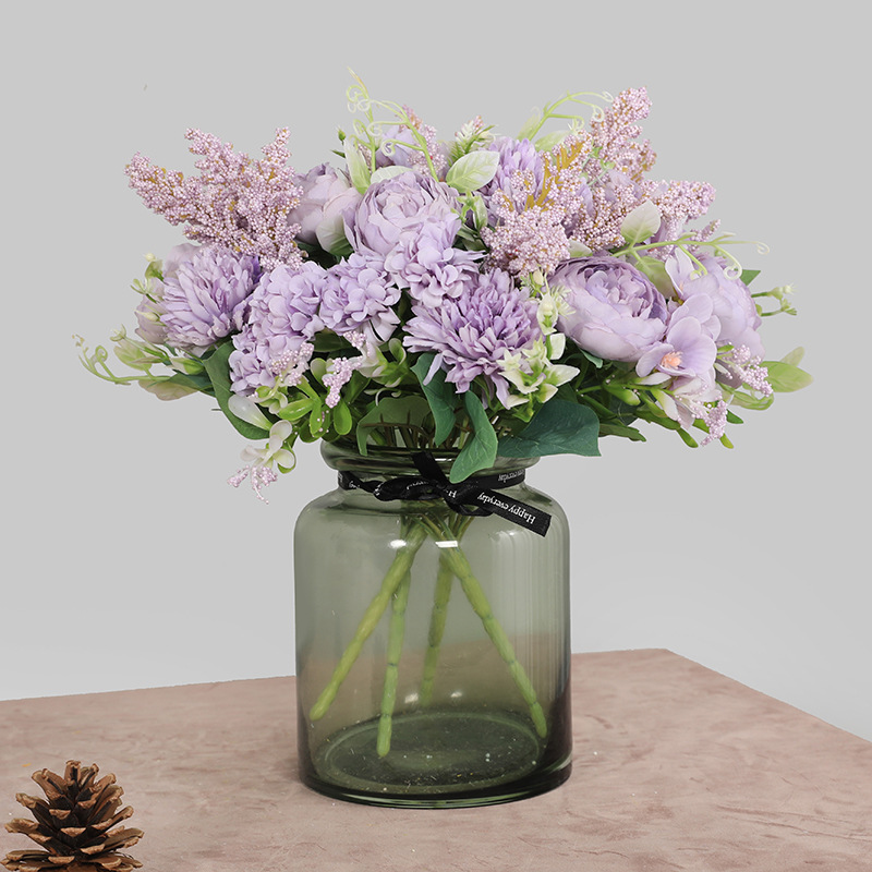 Wedding Flower Bouquet Bridal Bouquet Bunch of Artificial Flowers 7 Feili Roses Home Restaurant Decoration Decoration Fake Flowers