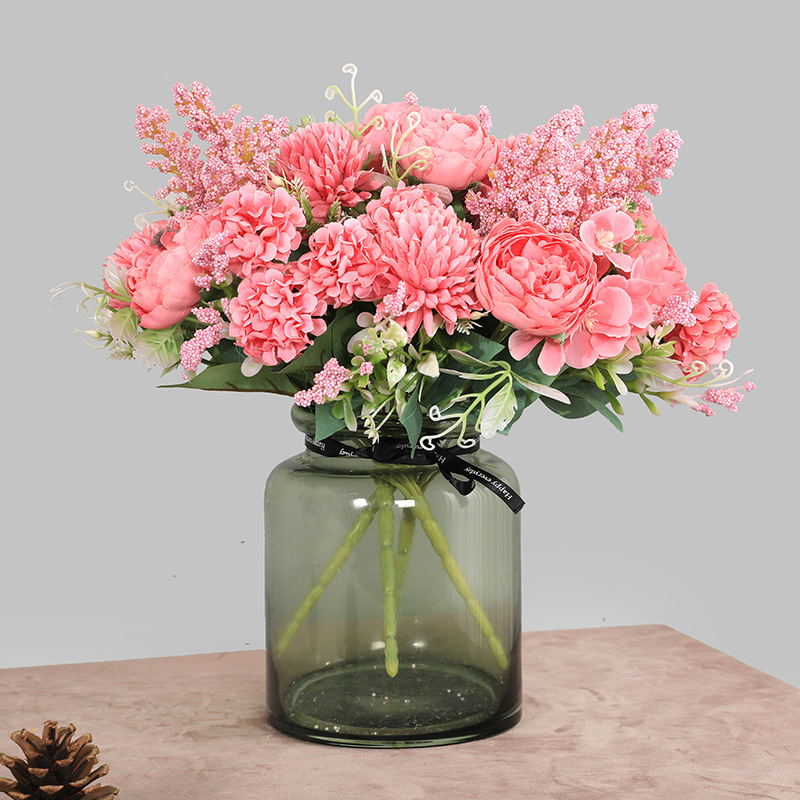Wedding Flower Bouquet Bridal Bouquet Bunch of Artificial Flowers 7 Feili Roses Home Restaurant Decoration Decoration Fake Flowers