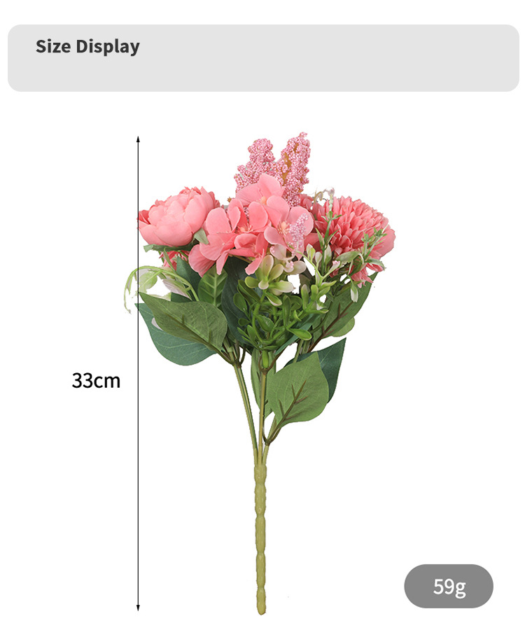 Wedding Flower Bouquet Bridal Bouquet Bunch of Artificial Flowers 7 Feili Roses Home Restaurant Decoration Decoration Fake Flowers