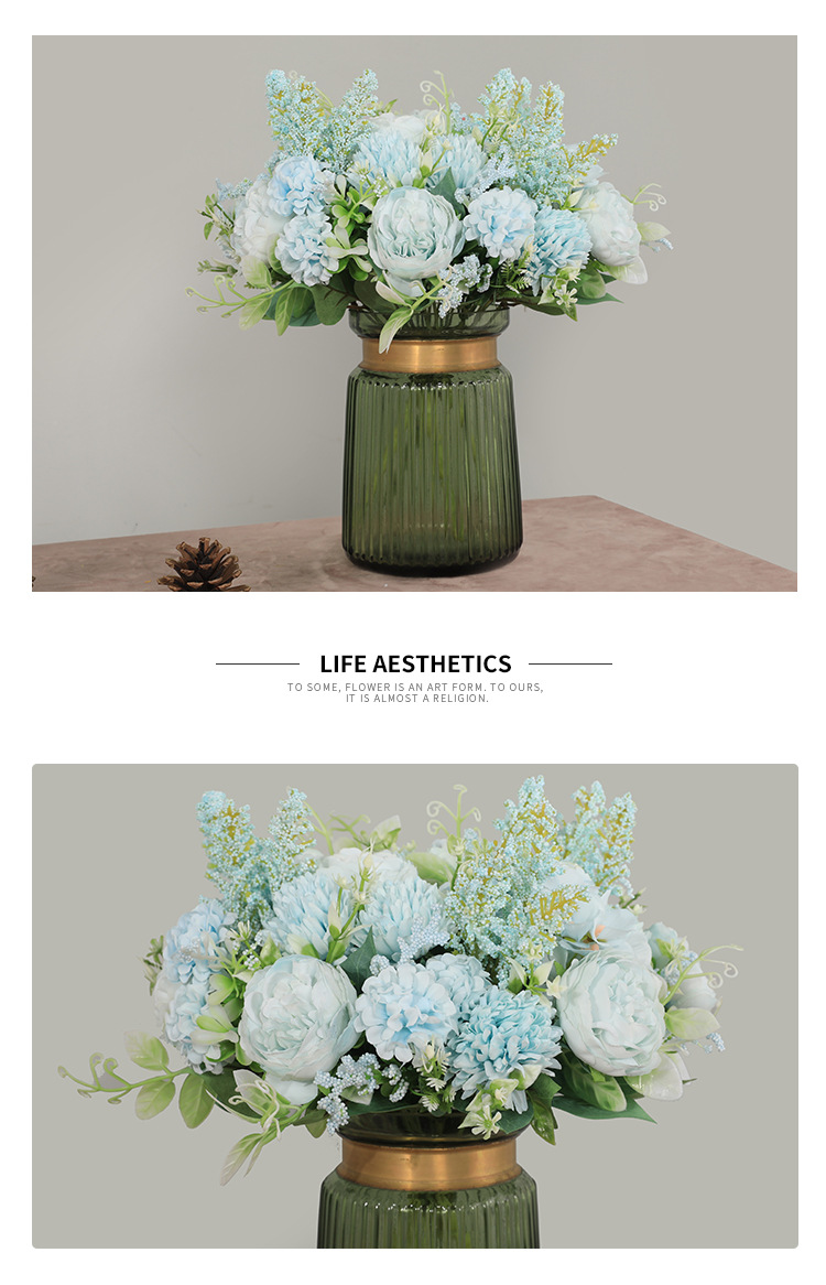 Wedding Flower Bouquet Bridal Bouquet Bunch of Artificial Flowers 7 Feili Roses Home Restaurant Decoration Decoration Fake Flowers