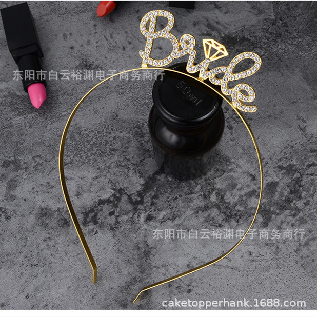 Alloy Dot Diamond Letter Hair Band EurAmerican Wedding Flower Child Crown Alloy Dot Diamond Letter Hair Band EurAmerican Wedding Flower Child Crown