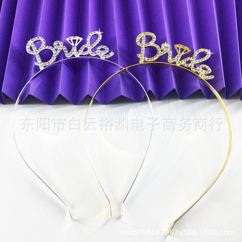 Alloy Dot Diamond Letter Hair Band EurAmerican Wedding Flower Child Crown Alloy Dot Diamond Letter Hair Band EurAmerican Wedding Flower Child Crown