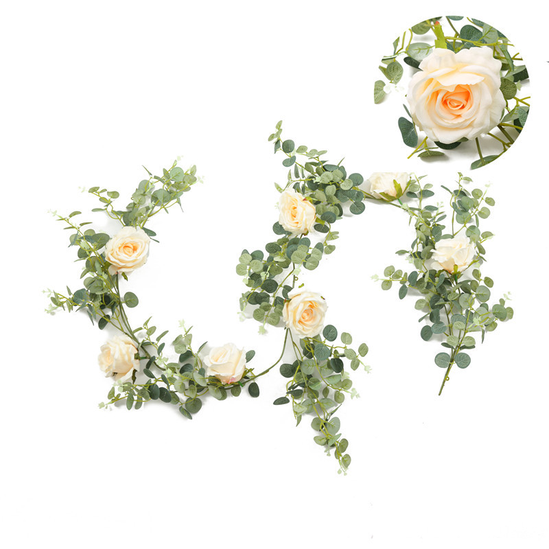 Amazon Same Style Eucalyptus Leaf Rose Vine Artificial Flower Rose Eucalyptus Wedding flower Amazon Same Style Eucalyptus Leaf Rose Vine Artificial Flower Rose Eucalyptus Wedding flower