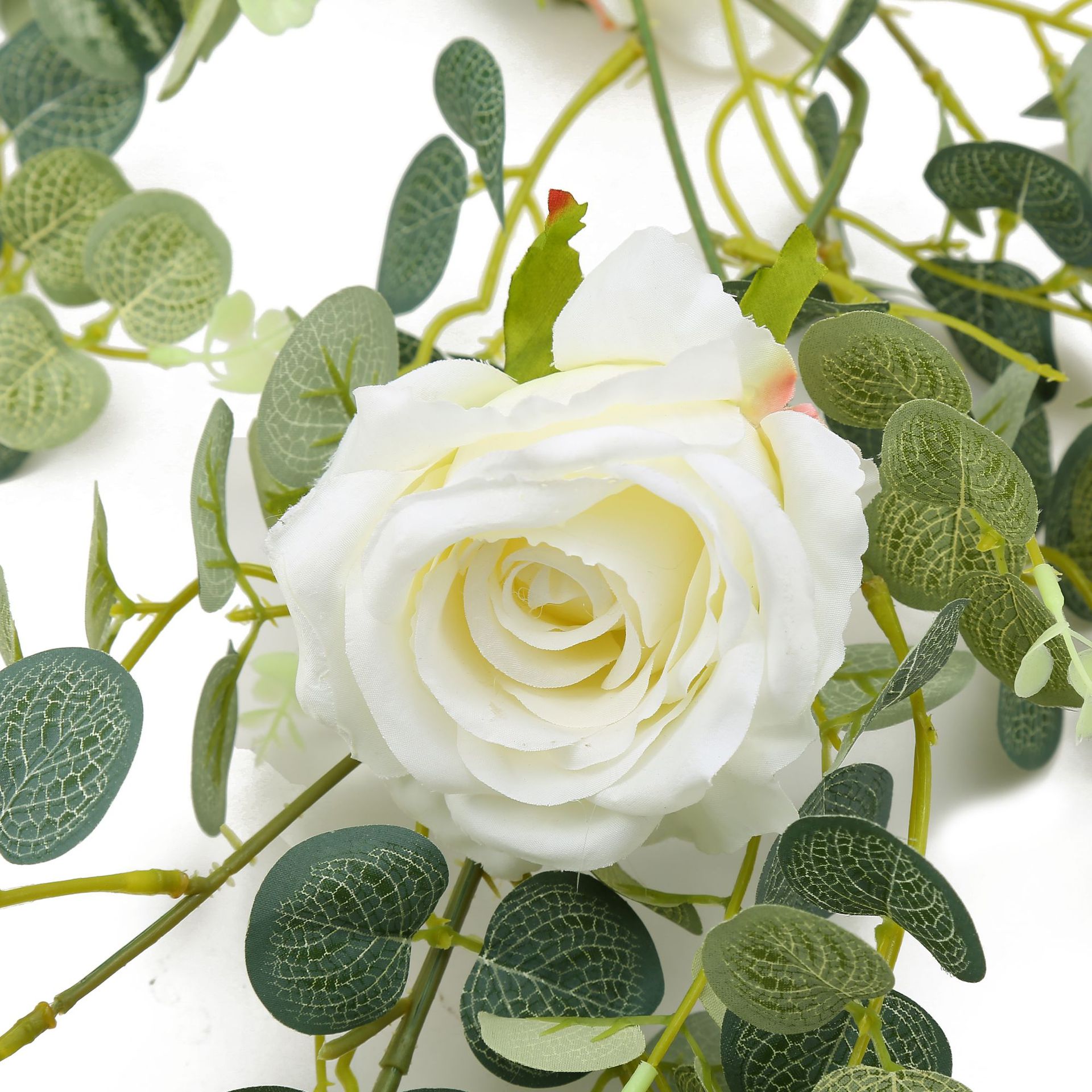 Amazon Same Style Eucalyptus Leaf Rose Vine Artificial Flower Rose Eucalyptus Wedding flower Amazon Same Style Eucalyptus Leaf Rose Vine Artificial Flower Rose Eucalyptus Wedding flower