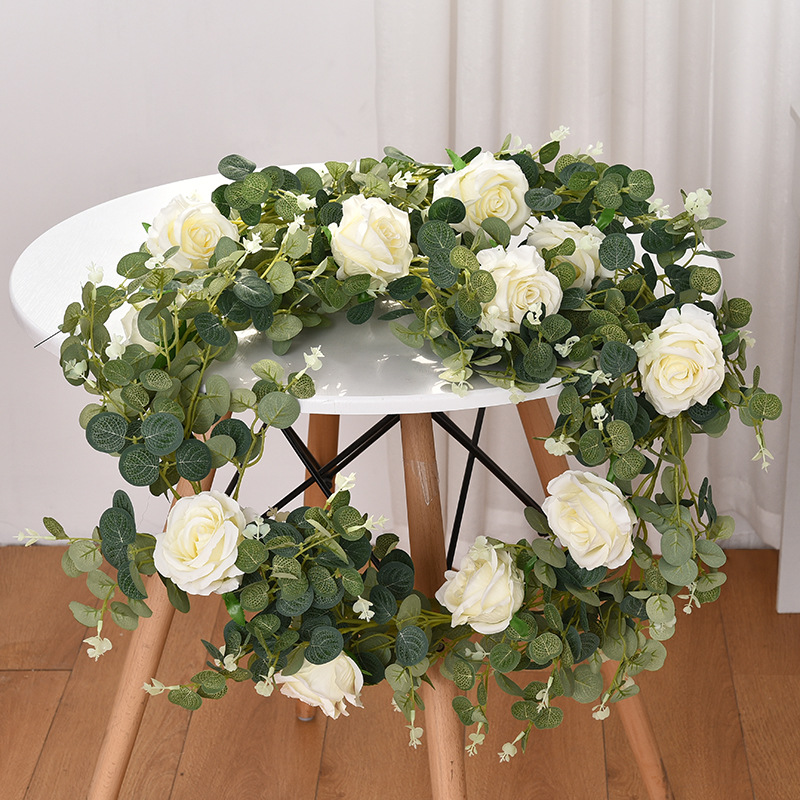 Amazon Same Style Eucalyptus Leaf Rose Vine Artificial Flower Rose Eucalyptus Wedding flower Amazon Same Style Eucalyptus Leaf Rose Vine Artificial Flower Rose Eucalyptus Wedding flower