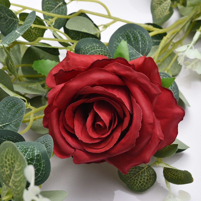 Amazon Same Style Eucalyptus Leaf Rose Vine Artificial Flower Rose Eucalyptus Wedding flower Amazon Same Style Eucalyptus Leaf Rose Vine Artificial Flower Rose Eucalyptus Wedding flower