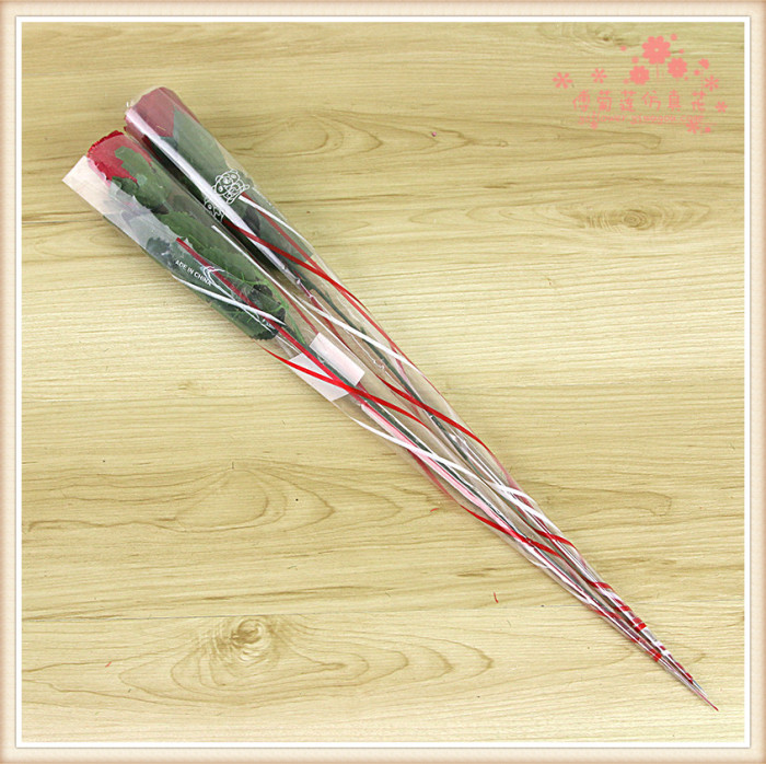 Wedding flower simulation packing bag transparent plastic bag rose only
