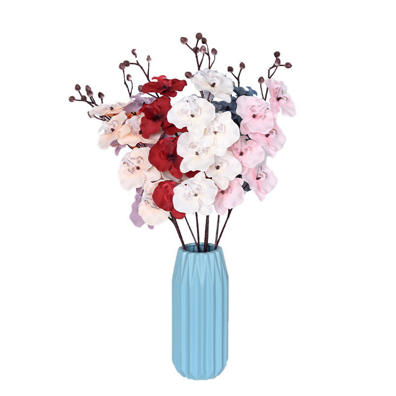 6-Head Phalaenopsis Wedding Flower Wedding Road Lead Floral Artificial Flower Artificial Flowers Decorative Decoration Artificial Bouquet
