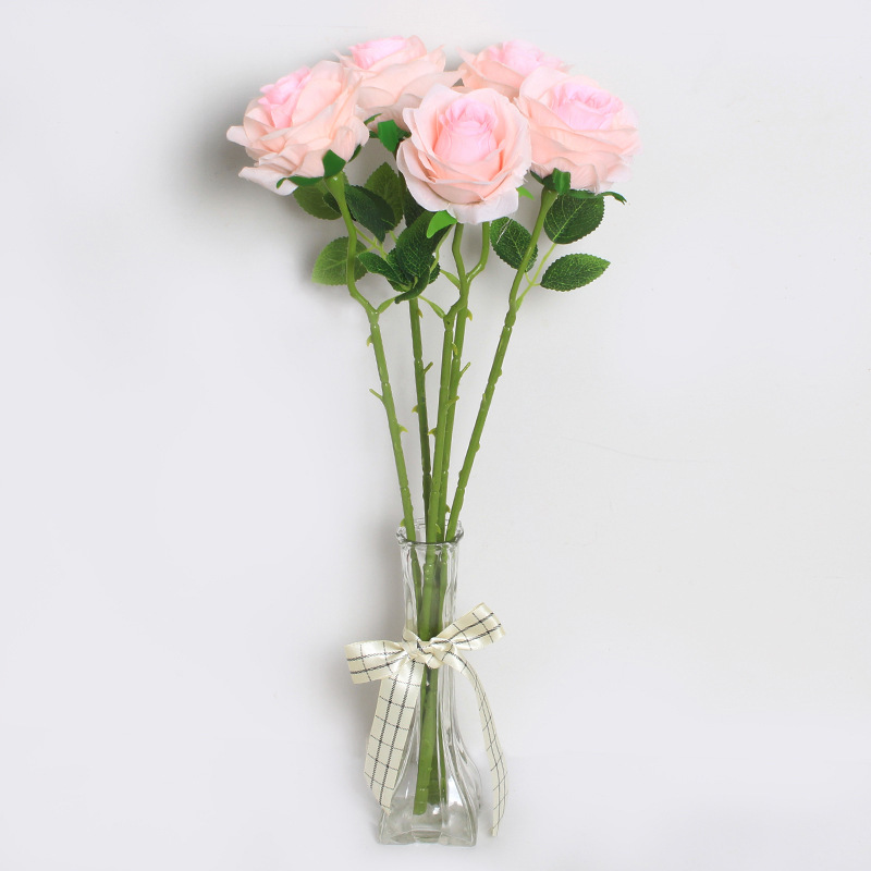 Single Rose Wedding Flower Artificial Flower Artificial Roses Living Room Furnishings Home Single Indoor Flower Decoration Decoration Flower