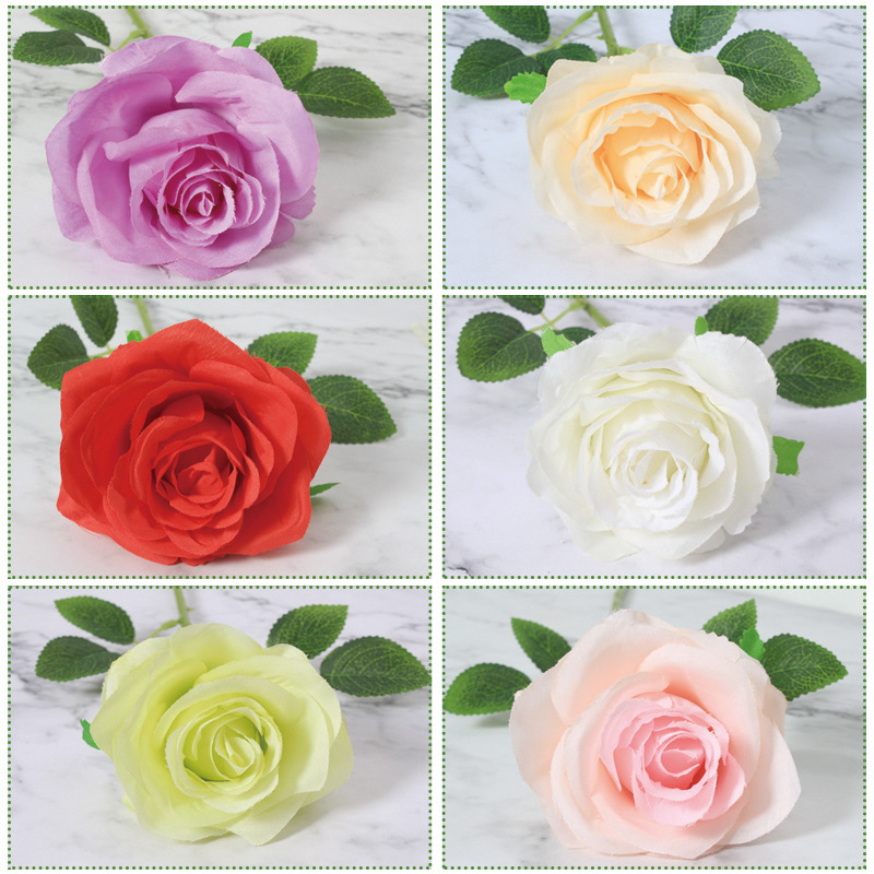 Single Rose Wedding Flower Artificial Flower Artificial Roses Living Room Furnishings Home Single Indoor Flower Decoration Decoration Flower