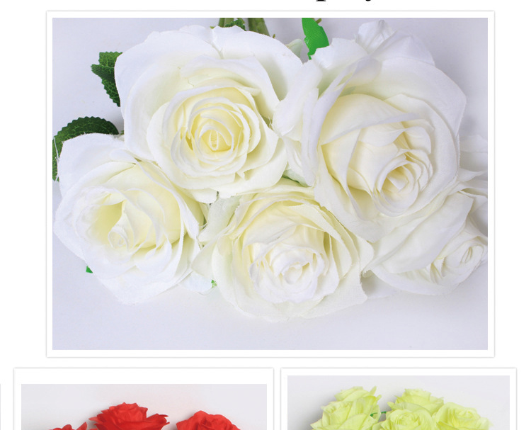 Single Rose Wedding Flower Artificial Flower Artificial Roses Living Room Furnishings Home Single Indoor Flower Decoration Decoration Flower