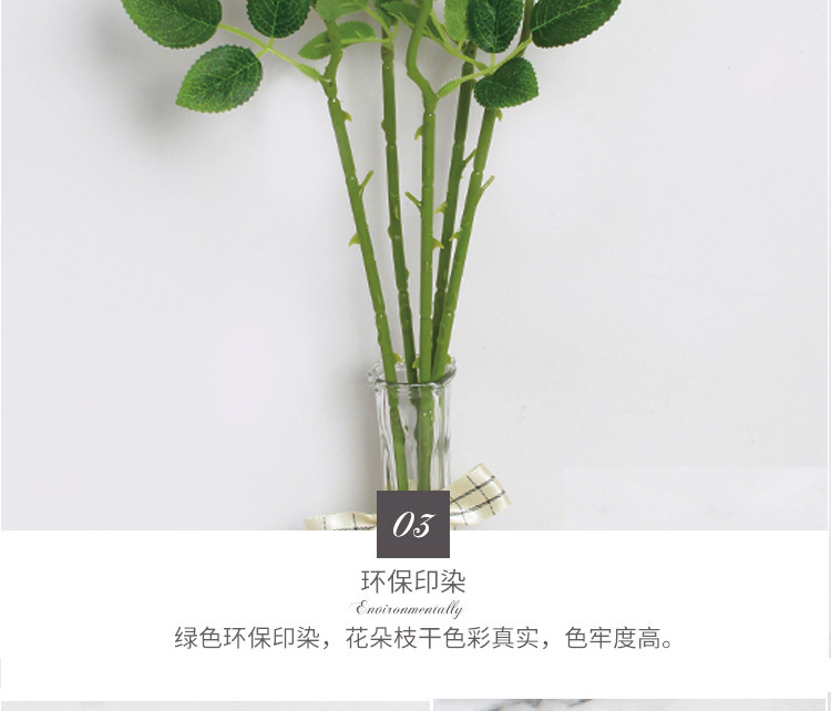 Single Rose Wedding Flower Artificial Flower Artificial Roses Living Room Furnishings Home Single Indoor Flower Decoration Decoration Flower