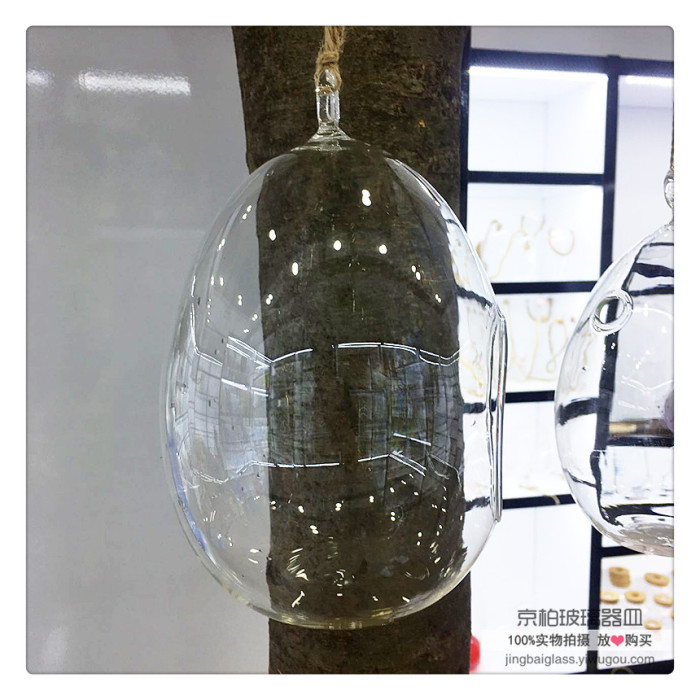 Hanging glass vase small transparent bottle home wedding flower decorations