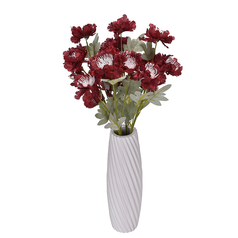 6-Head Snow Peony Artificial Flower Wedding Flower Wedding Guide Flower Decorative Fake Flower Factory Wholesale
