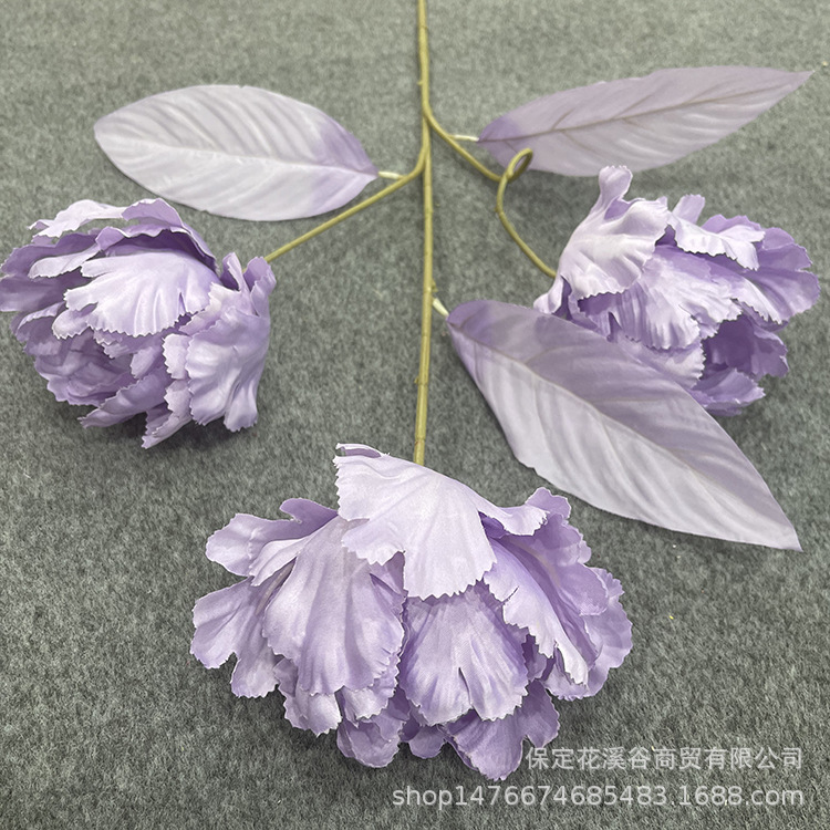Wedding flower 3-Head Parrot Tulip Simulation Wedding Wedding Hall Home Decoration Fake Leaves Wholesale Wedding flower 3-Head Parrot Tulip Simulation Wedding Wedding Hall Home Decoration Fake Leaves Wholesale
