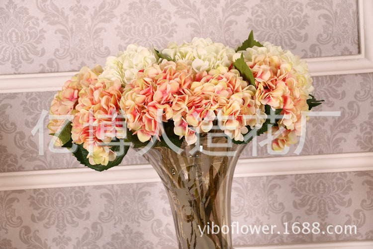 High simulation of single pulp supporting Hydrangea Hydrangea flowers wholesale wedding flower High simulation of single pulp supporting Hydrangea Hydrangea flowers wholesale wedding flower