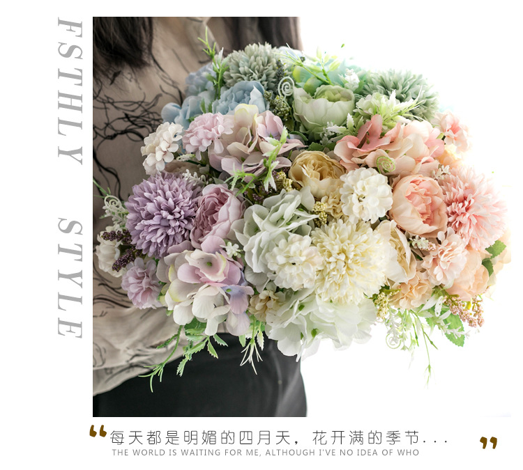 Wedding flower Rose Wedding Bouquet Bundles Wedding Shooting Props Floral Home Decoration Simulation Wedding flower Rose Wedding Bouquet Bundles Wedding Shooting Props Floral Home Decoration Simulation