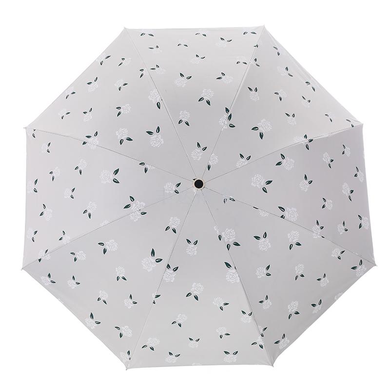 Street supply umbrella folding umbrella clear umbrella in the high-grade pure hand - sewn flower bubble rose three fold umbrella