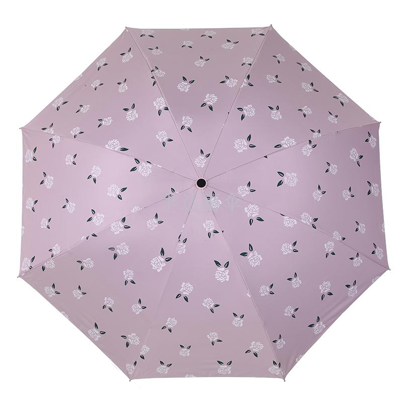 Street supply umbrella folding umbrella clear umbrella in the high-grade pure hand - sewn flower bubble rose three fold umbrella