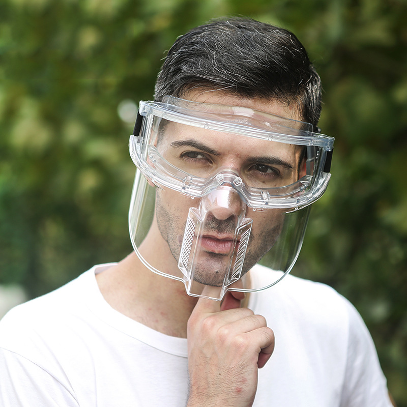 Anti-Splash Anti-Dust Polishing Impact Transparent Kitchen Protective Mask Face Screen Protective Mask Full Face Face Protective