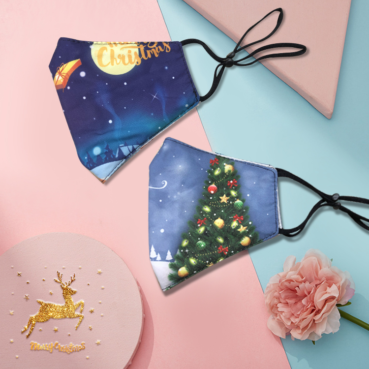 Digital Printing Mask Christmas Gift Santa Claus Mask Spot Wholesale New Warm Dust Respirator