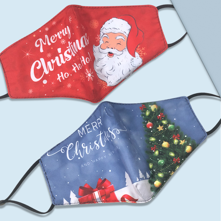 Digital Printing Mask Christmas Gift Santa Claus Mask Spot Wholesale New Warm Dust Respirator
